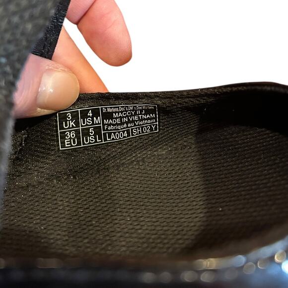 DR. MARTENS Black Maccy II Patent Leather Mary Jane Girls Size EU 36, US 6 - Picture 7 of 8